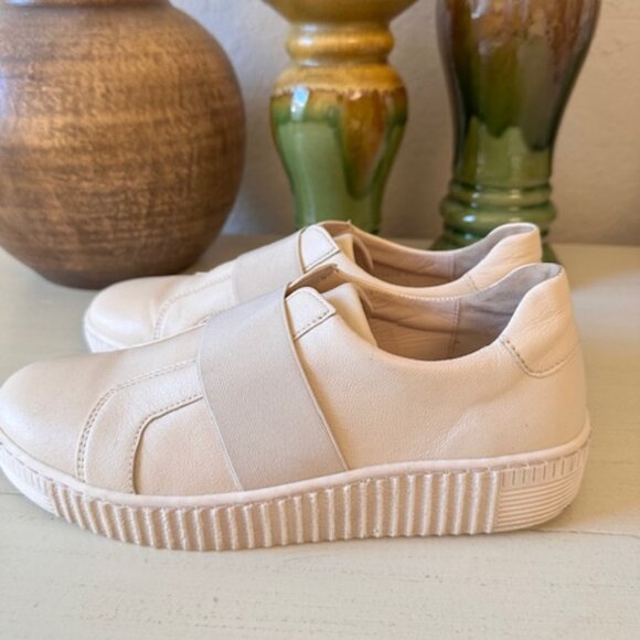 Gabor platform Leather Sneaker in Panna - Picture 3 of 6